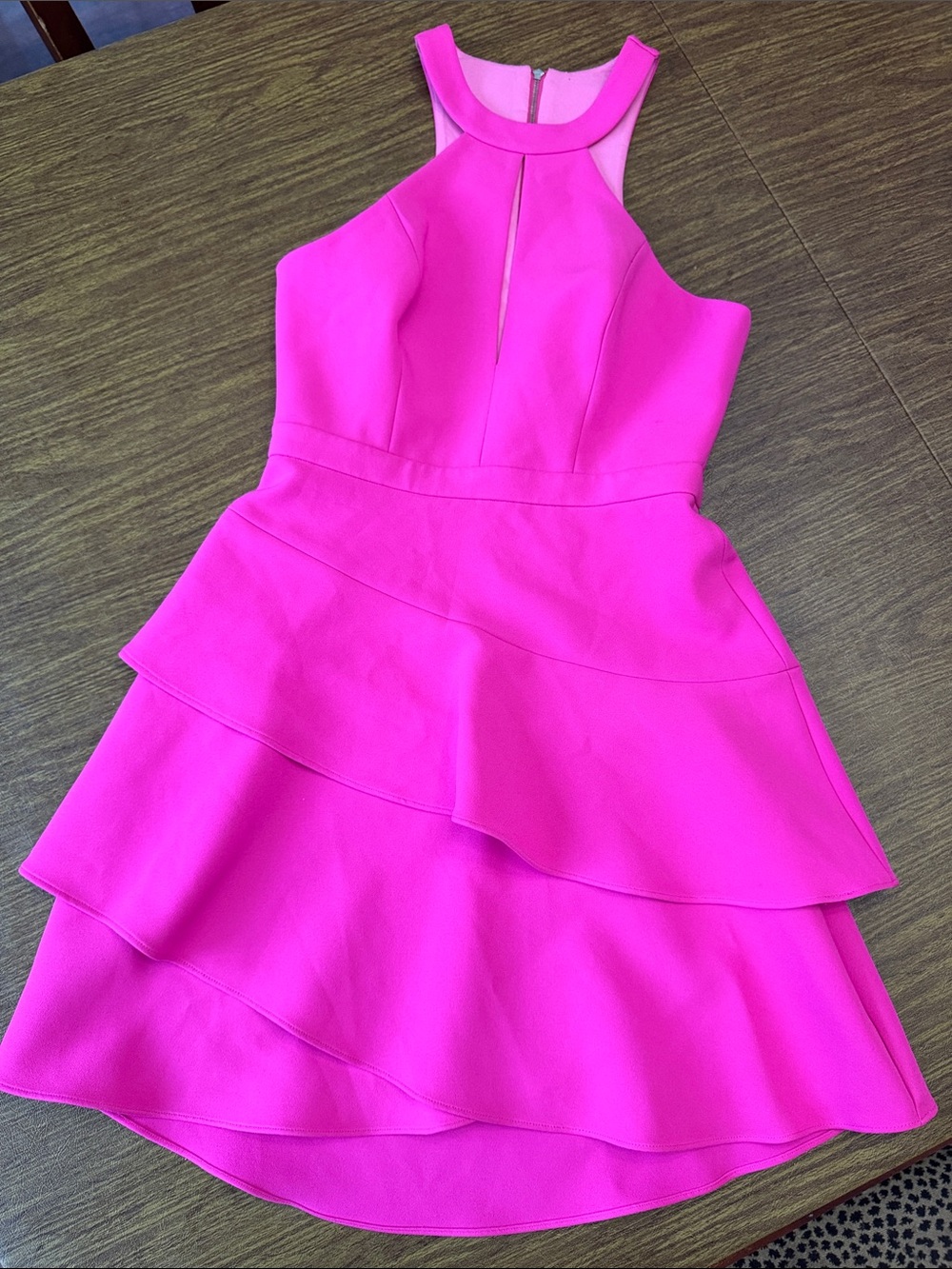 BCBGMaxAzria Vibrant Pink Halter Dress - NWT